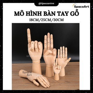 Mô hình bàn tay gỗ có khớp chuyển động