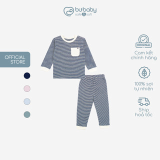 Bộ dài tay cài vai BU Baby cho bé chất liệu sợi tre cotton - Bamco BBC110104 | Quần áo chính hãng