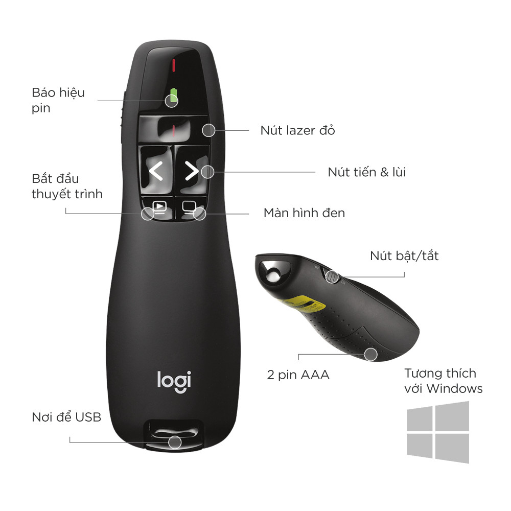 Bút trình chiếu Logitech R400