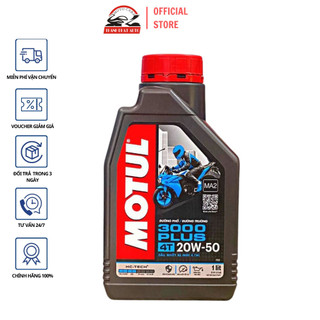 Nhớt cao cấp cho xe máy 4 thì Motul 3000 Plus 4T 20W50 1L