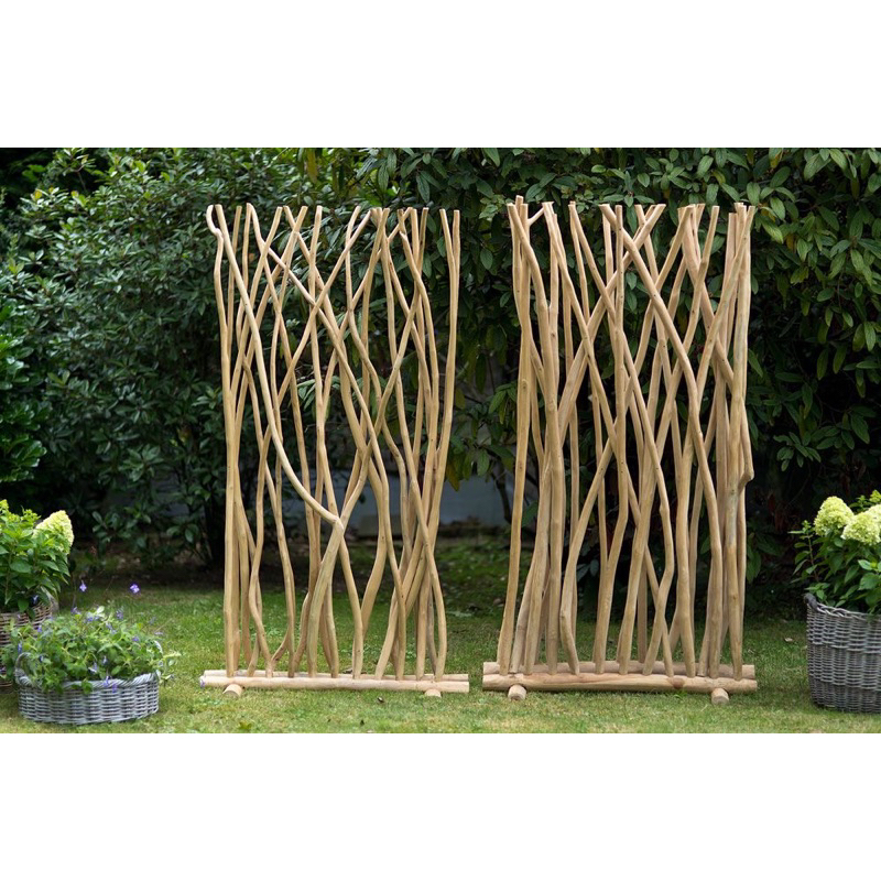 Rào Chắn/Tấm Chắn Bằng Thanh/Cây Gỗ Đước, Trang Trí, Decor, Ngăn Không Gian Vật Liệu Tự Nhiên, An Toàn