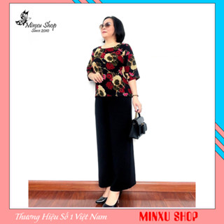  Bộ đồ trung niên cho bà cho mẹ vải áo lụa Hàn Châu quần đũi tơ siêu mềm mát Minxu shop GF 