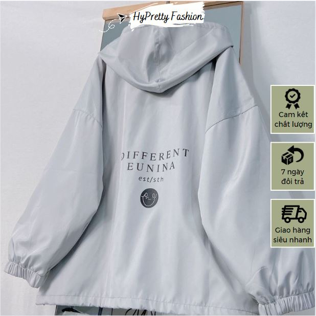 Áo khoác bomber SMILE jacket vải dù 2 lớp unisex HYPRETTY 02