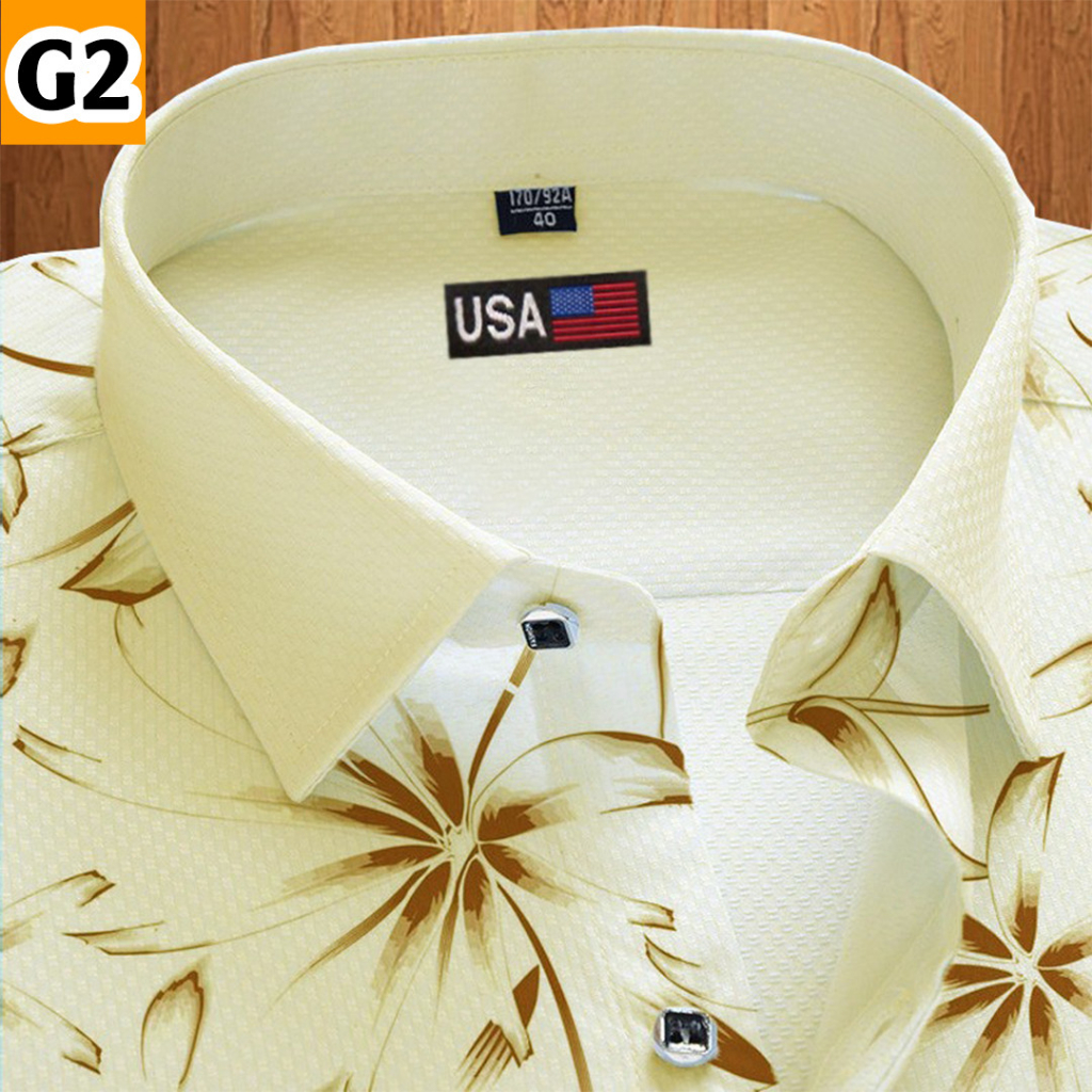 Mẫu 15 , Áo Sơ Mi Tay Ngắn In Hình Phong Cách Au Mỹ , Chất Liệu Vải Mát , Thời Trang Mùa Hè Dành Cho Nam