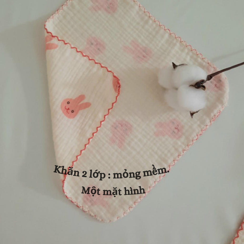 Khăn sữa xô Muslin organic siêu mềm mại, an toàn cho bé