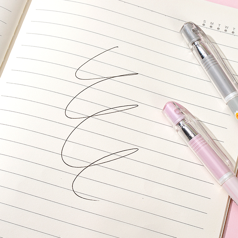 Bút bi gel văn phòng Deli CG16 mực đen/tím ngòi 0.5mm học sinh mực đều nét chữ đẹp