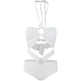 BIKINI liền trắng khoe dáng