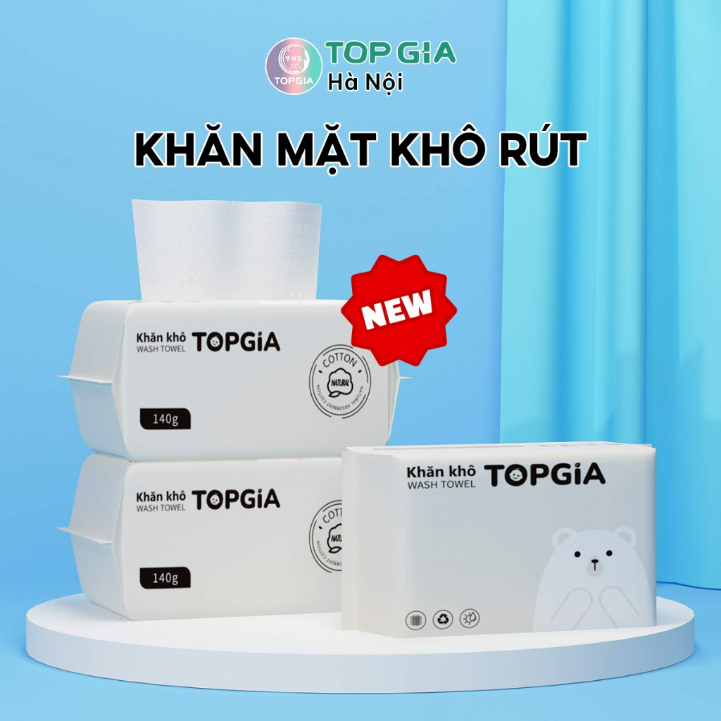 Khăn mặt khô dùng 1 lần mềm mịn phù hợp cho mọi loại da