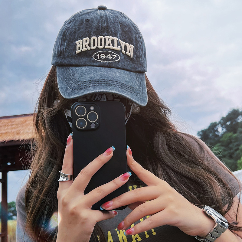 Mũ lưỡi trai thêu BROKYN chất denim TA STORE