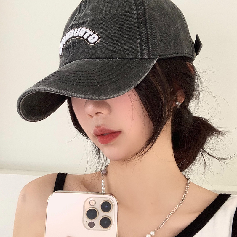 Mũ lưỡi trai thêu GTRUENGFO chất liệu denim TA STORE