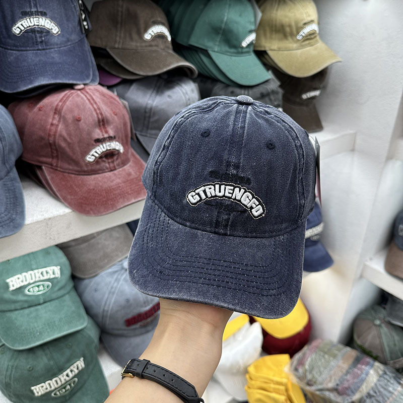 Mũ lưỡi trai thêu GTRUENGFO chất liệu denim TA STORE