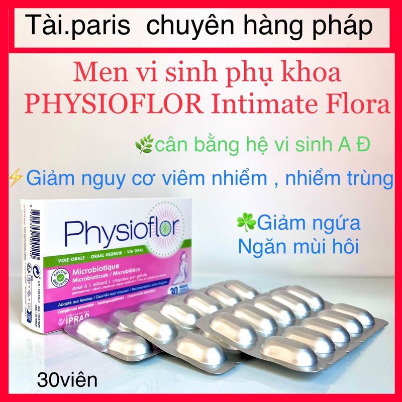 Men vi sinh phụ khoa  PHYSIOFLOR Intimate Flora 30 viên