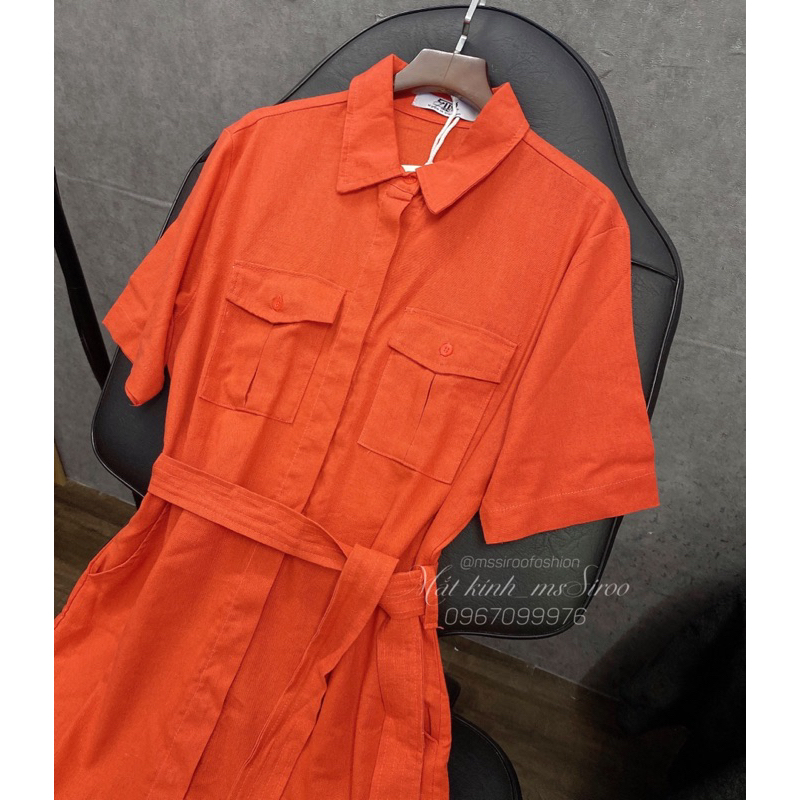 ĐẦM SOMI THIẾT KẾ - Chất Linen đã xử lý độ rút