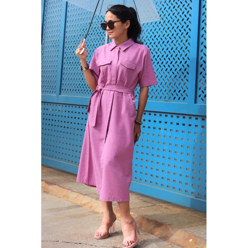 ĐẦM SOMI THIẾT KẾ SIÊU SANG_ Chất linen đã qua xử lý độ rút