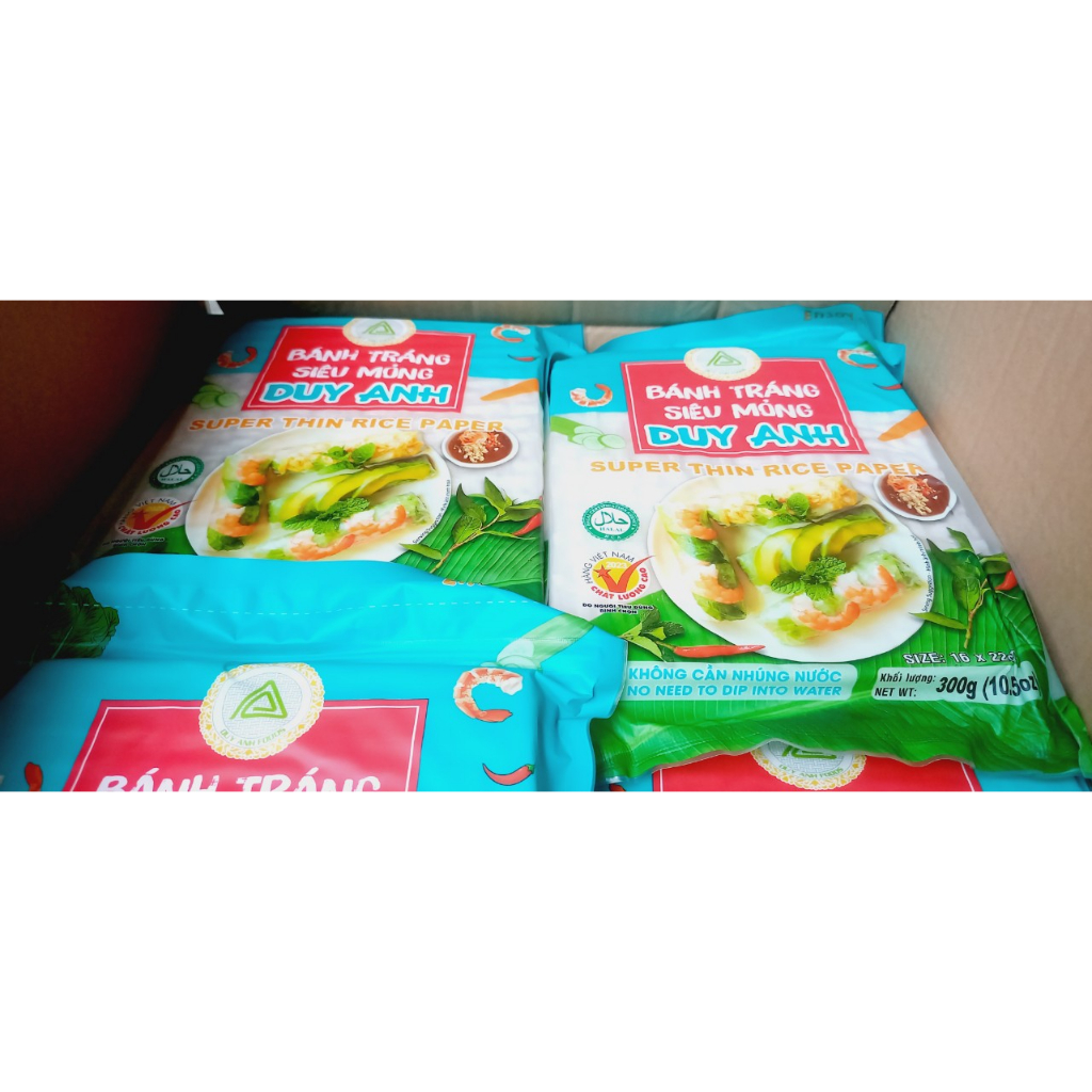 Bánh tráng siêu mỏng ít calo  tiện lợi không cần nhúng nước Duy Anh Food 300gr