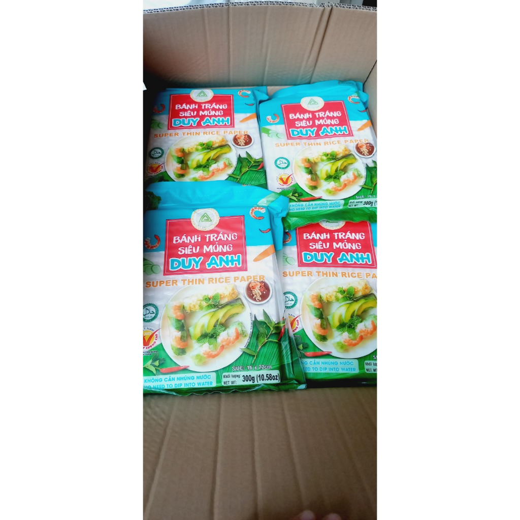 Bánh tráng siêu mỏng ít calo  tiện lợi không cần nhúng nước Duy Anh Food 300gr