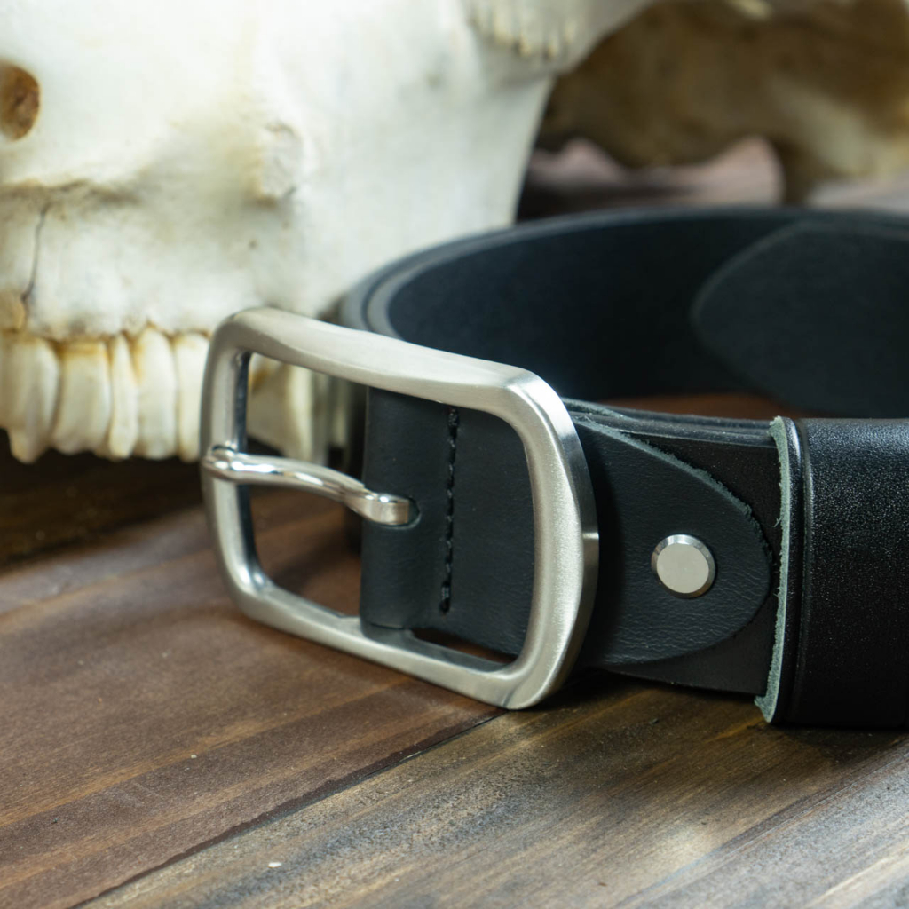 Thắt lưng nam da bò Manuk Khoá inox không gỉ Stainless Ssteel đúc cổ điển SC1| Bảo hành 12 tháng