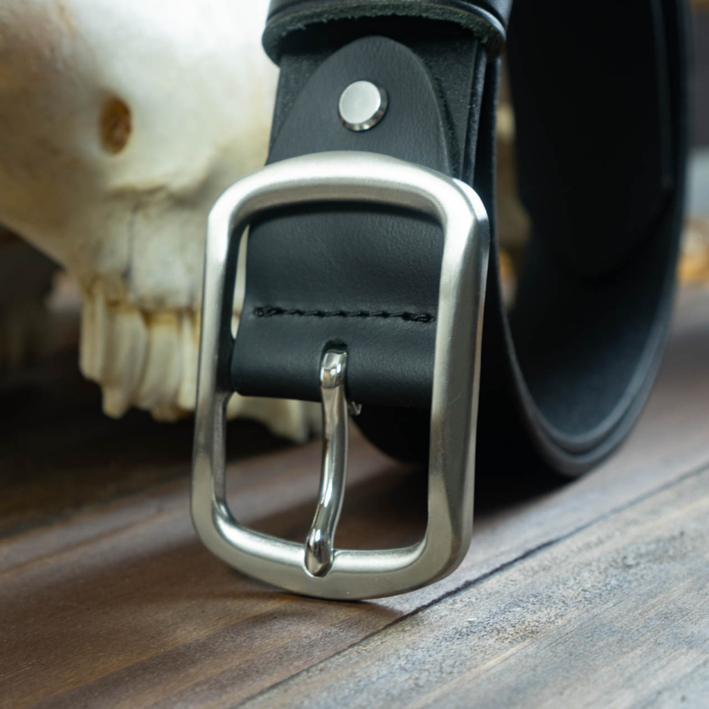 Thắt lưng nam da bò Manuk Khoá inox không gỉ Stainless Ssteel đúc cổ điển SC1| Bảo hành 12 tháng