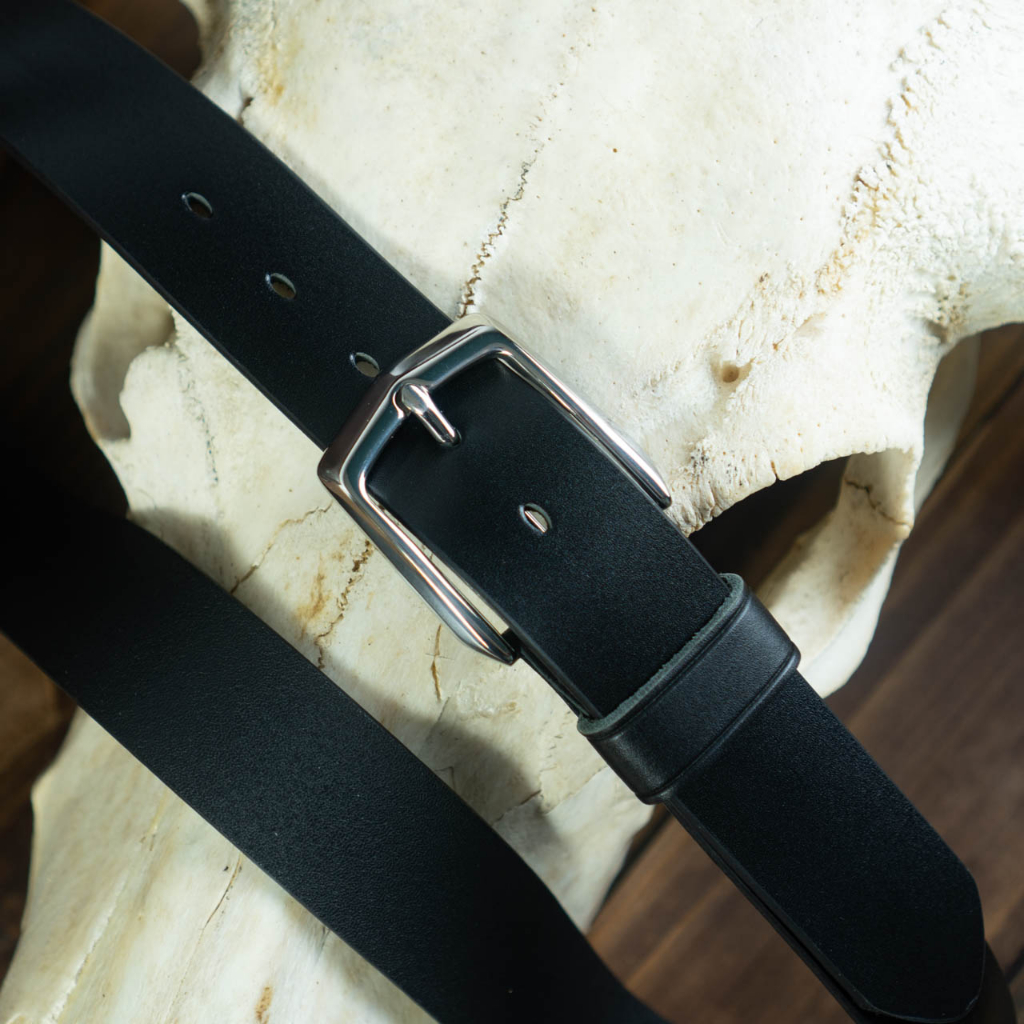 Thắt lưng nam da bò Manuk Khoá inox không gỉ Stainless Ssteel đúc cổ điển SN1