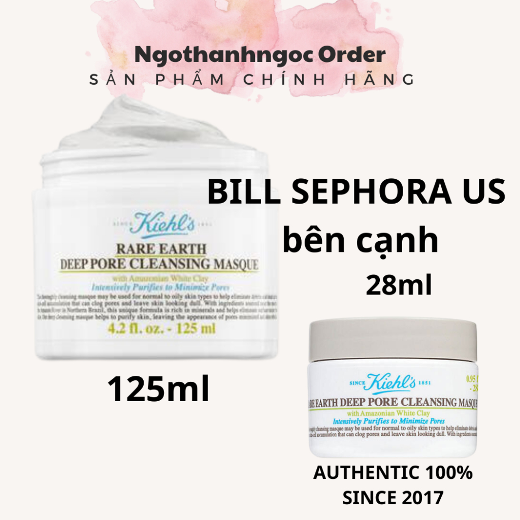Mặt nạ đất sét Kiehl’s 125ml và 28ml