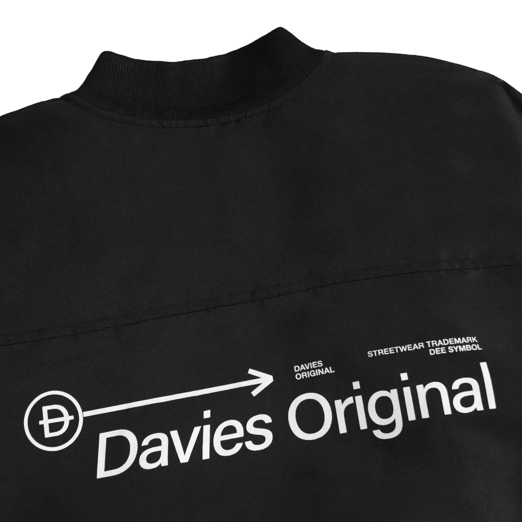 Áo khoác bomber nữ nam dù nam nữ form rộng hai lớp màu đen Jacket Pleats local brand Davies I D31-AK13