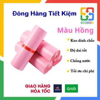 ECOBOX [ 1 Kg--Siêu Dày--Đủ Size ] Túi Niêm Phong, Túi Gói Hàng MÀU HỒNG PASTEL