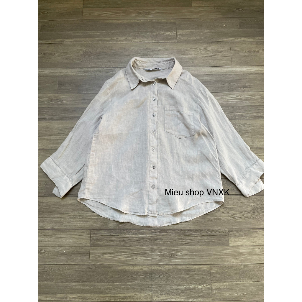 Áo sơmi linen tưng Z* R dư xịn