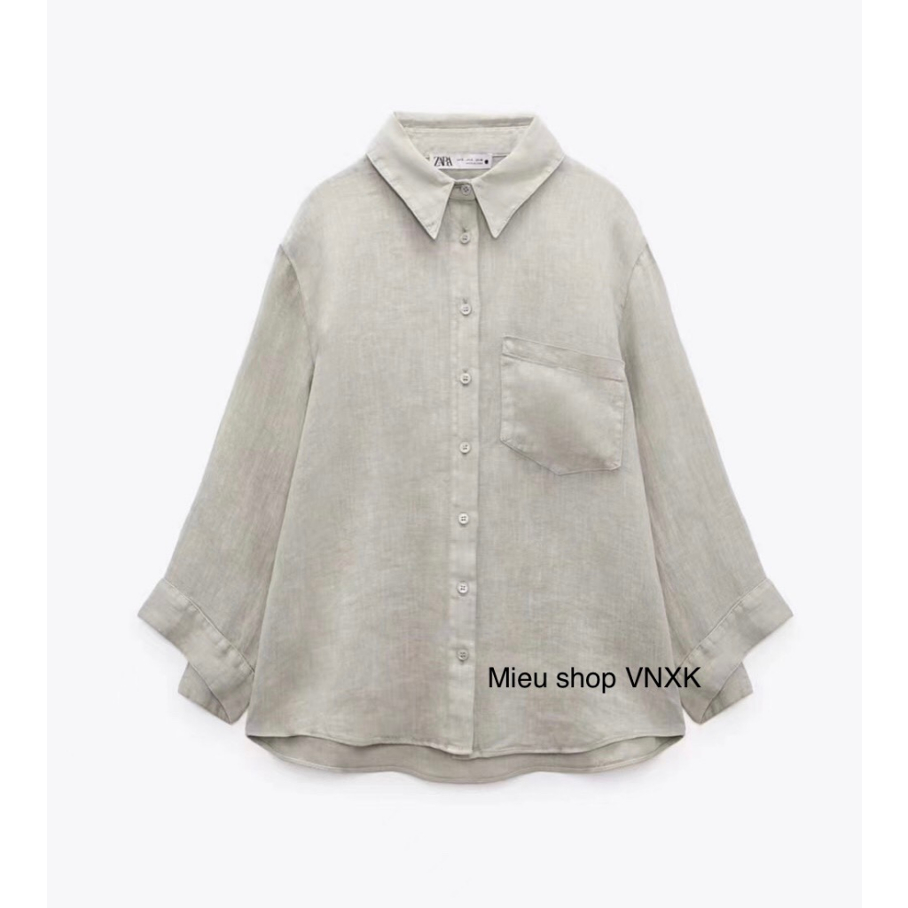 Áo sơmi linen tưng Z* R dư xịn