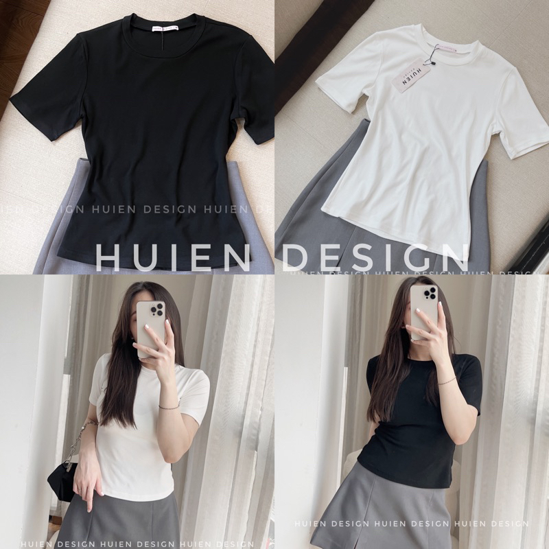 Áo thun baby tee, áo phông nữ tay ngắn cổ tròn hàng thiết kế Huien Design