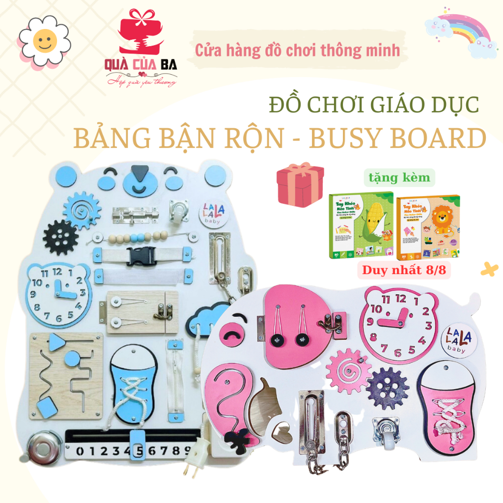 Busy Board - Bảng bận rộn thương hiệu Lalala Baby, đồ chơi giáo dục sớm