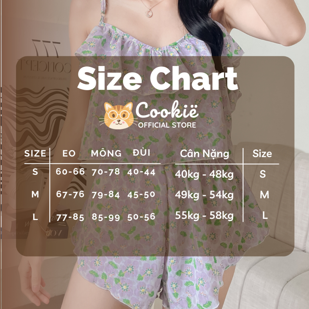 Bộ Đồ Ngủ Mặc Nhà, 2 Dây Bèo Nhúng, Voan Hàn Nổi Hoa Xuyên Thấu Mềm Mịn Bèo Nhúng Ngực Gợi Cảm, Sexy Thoải Mái BDLAHT189