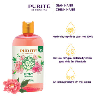Sữa Tắm Purité Thư Giãn Da Hương Hoa Mẫu Đơn 850ml Peony Shower Gel