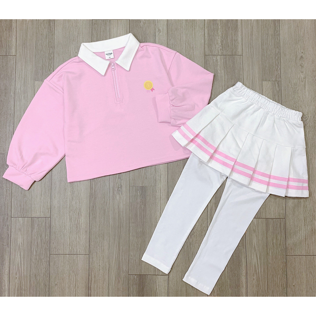 BD2319 Bộ Andiapple BG áo hồng stroke 35 quần váy