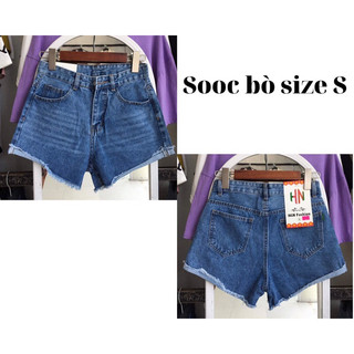 quần sooc bò đủ size cạp cao - quần size S