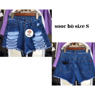 quần sooc bò đủ size cạp cao - quần size S