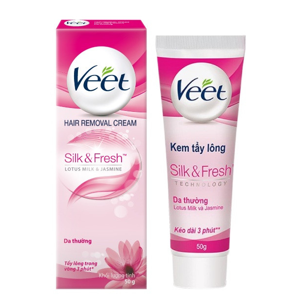 Kem tẩy lông cho da thường da nhạy cảm Veet Silk Fresh 25g 50g