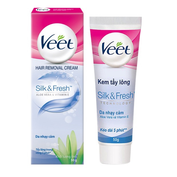 Kem tẩy lông cho da thường da nhạy cảm Veet Silk Fresh 25g 50g