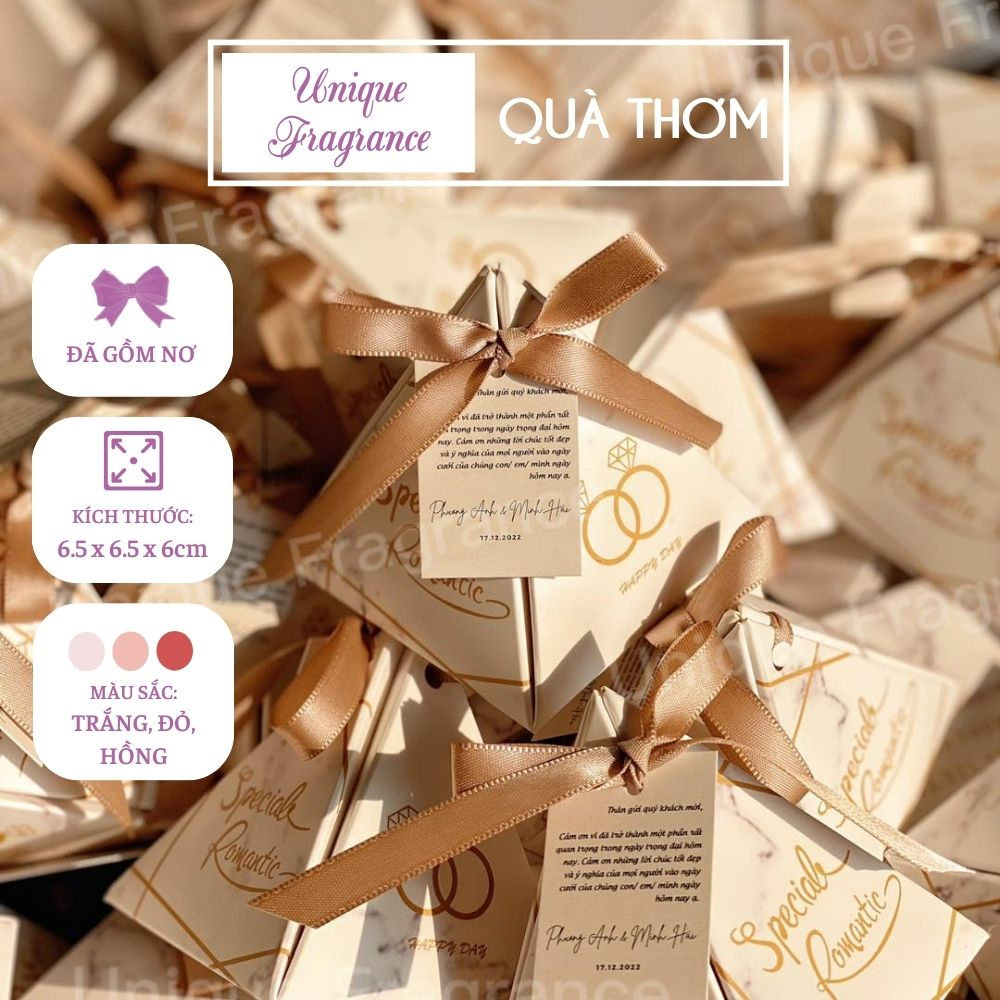 Hộp quà cưới - set 30 Hộp giấy đựng kẹo, kẹo cưới, bánh cưới, quà tặng khách tới đám cưới - UNIQUE F