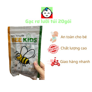Gạc rơ lưỡi Bee Kids túi 20c dễ chịu an toàn cho bé