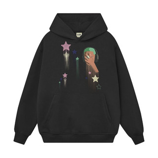 Áo Hoodie dân chơi đường phố unisex hoạ tiết sao rơi Miuzi AHD017