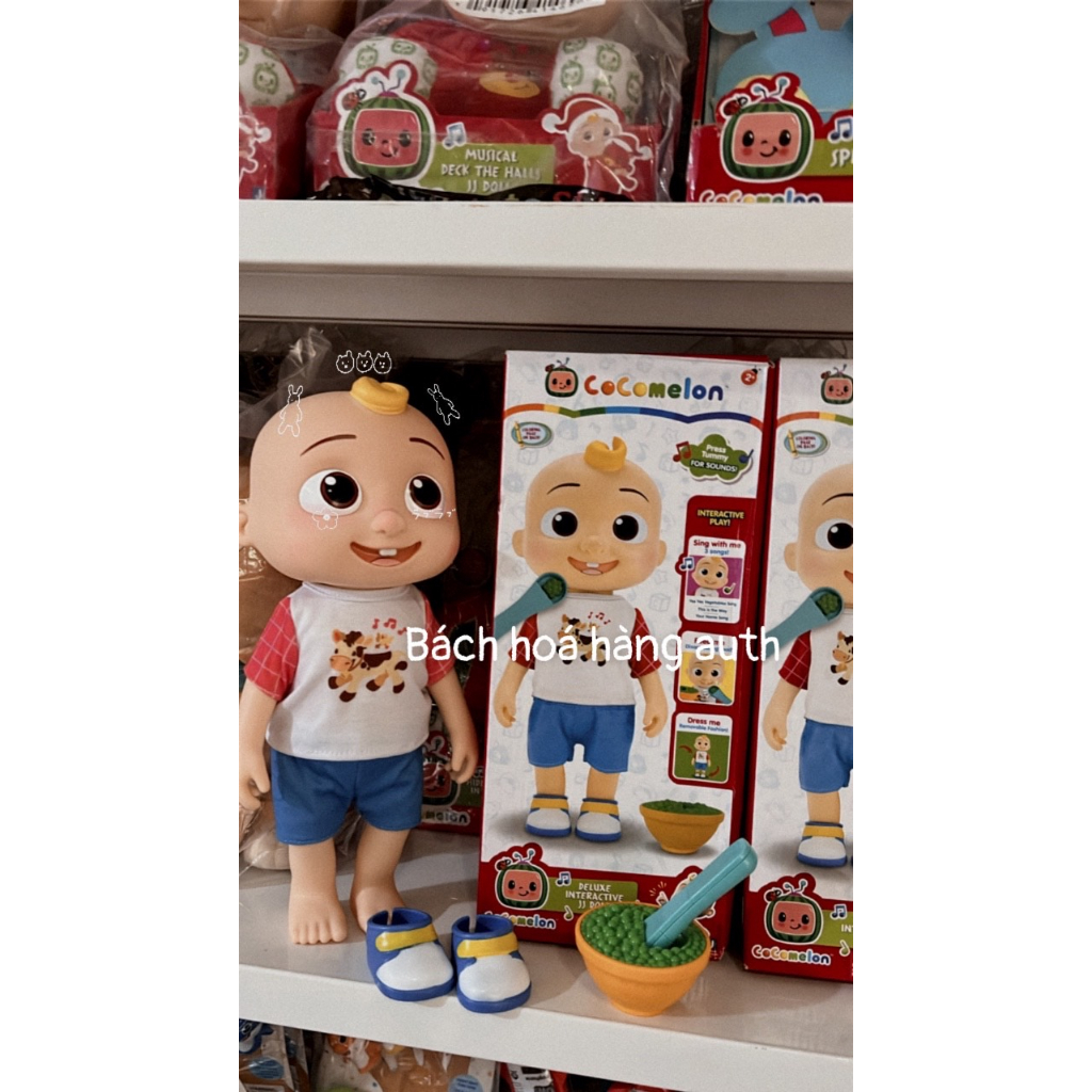 Búp bê Cocomelon Interactive phát nhạc có thìa xúc ăn