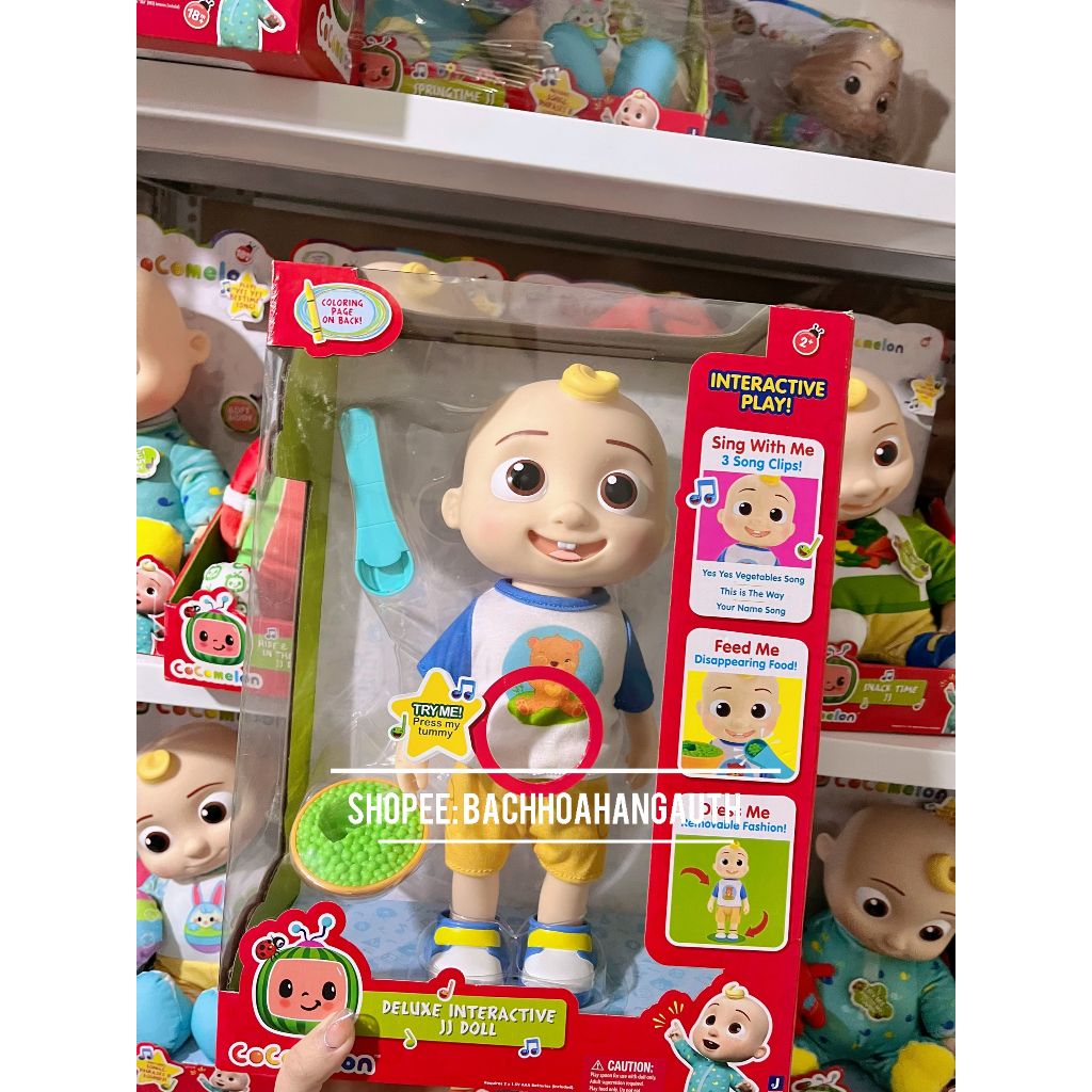 Búp bê Cocomelon Interactive phát nhạc có thìa xúc ăn
