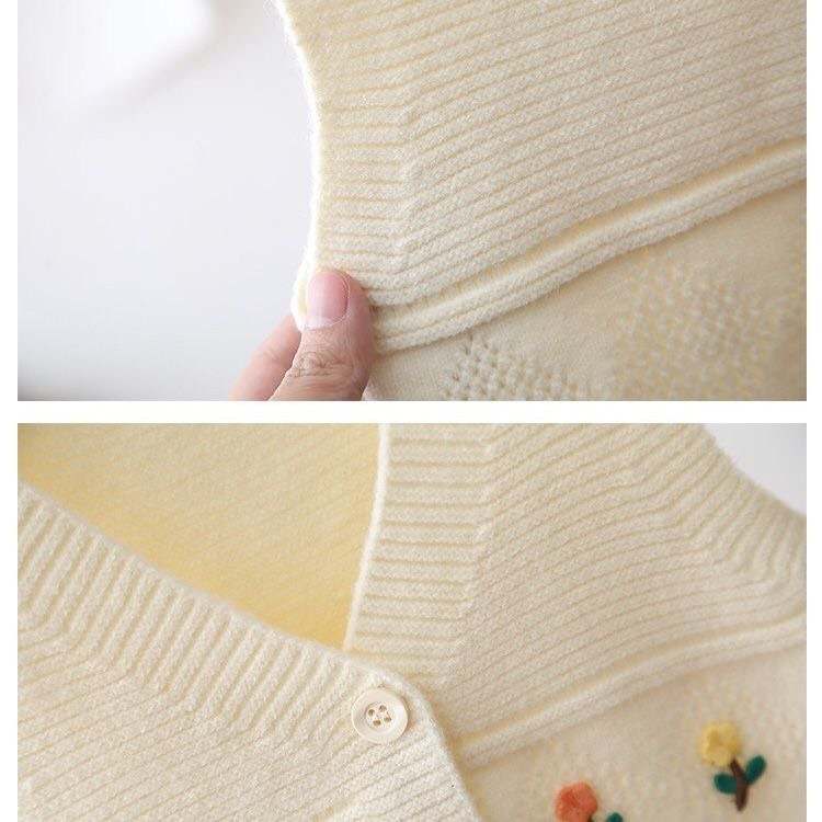 Áo Len Gile Cổ Tim Thêu Hoa MD1801 Cho Bé Gái - Jumping Beans Official Store