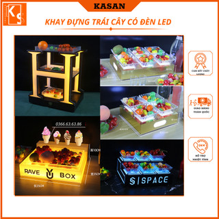 Khay đựng trái cây, bánh kẹo có đèn LED. Khay đựng hoa quả nhiều tầng trang trí quầy bar KTV khách sạn
