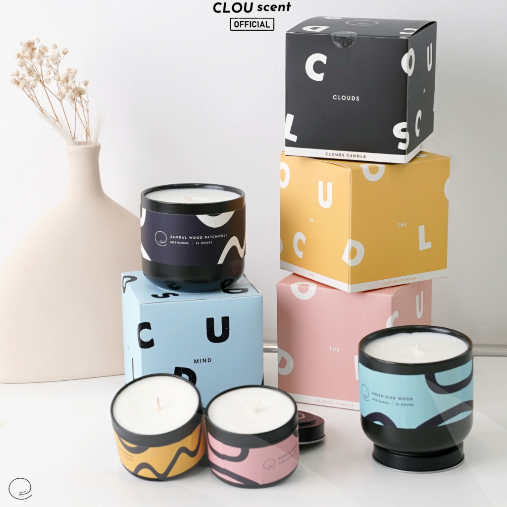 Nến Thơm Cao Cấp Sandalwood Patchouli - CLOU scent -  Size 120ml/240ml - Quà Tặng, Trang Trí, Thơm Phòng, Sáp Thơm