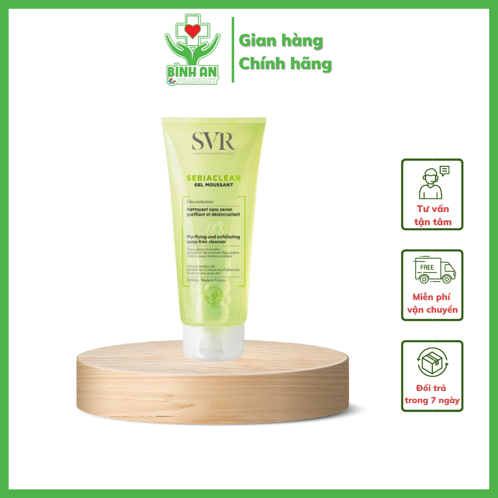 Sữa rửa mặt SVR Sebiaclear Gel Mousant, dành cho da dầu mụn 200ML