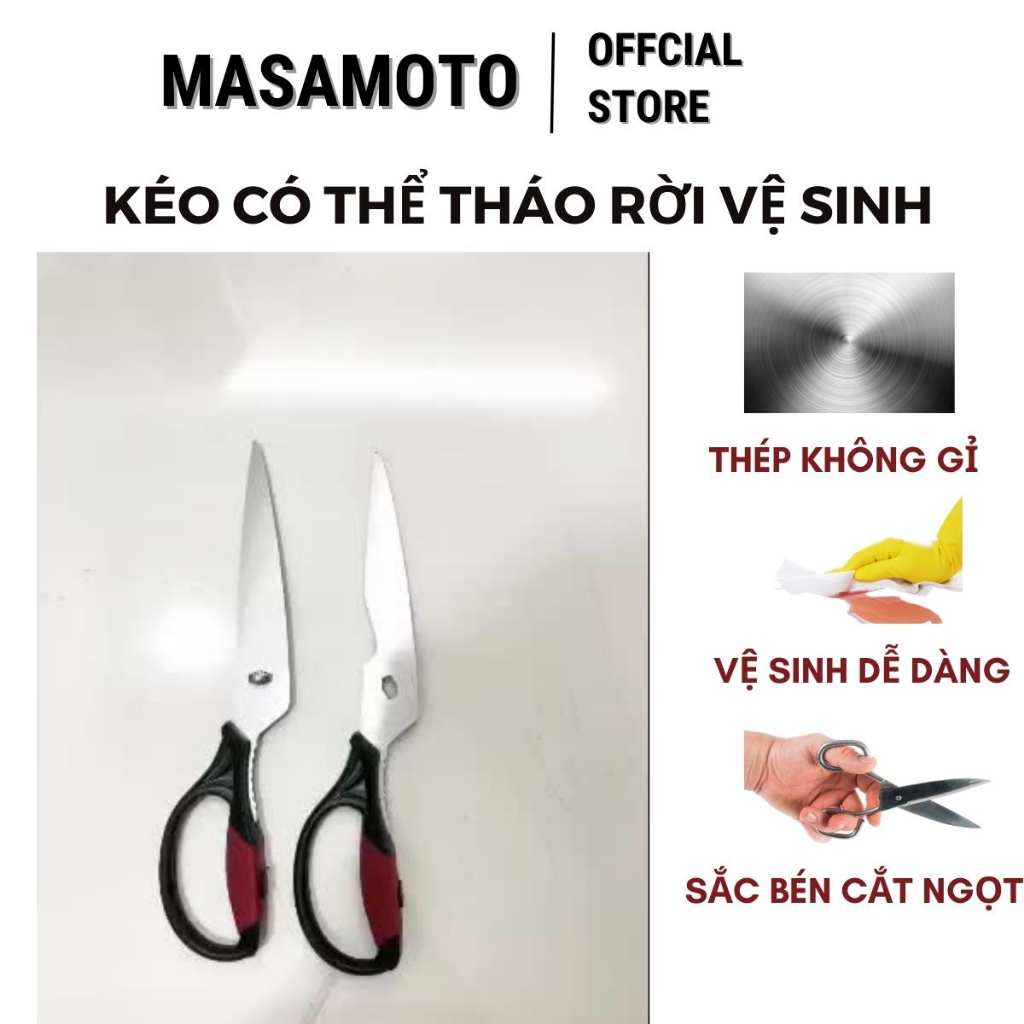 Kéo cắt gà đa năng có thể tháo rời Masamoto hàng chính hãng bảo hành 06 tháng