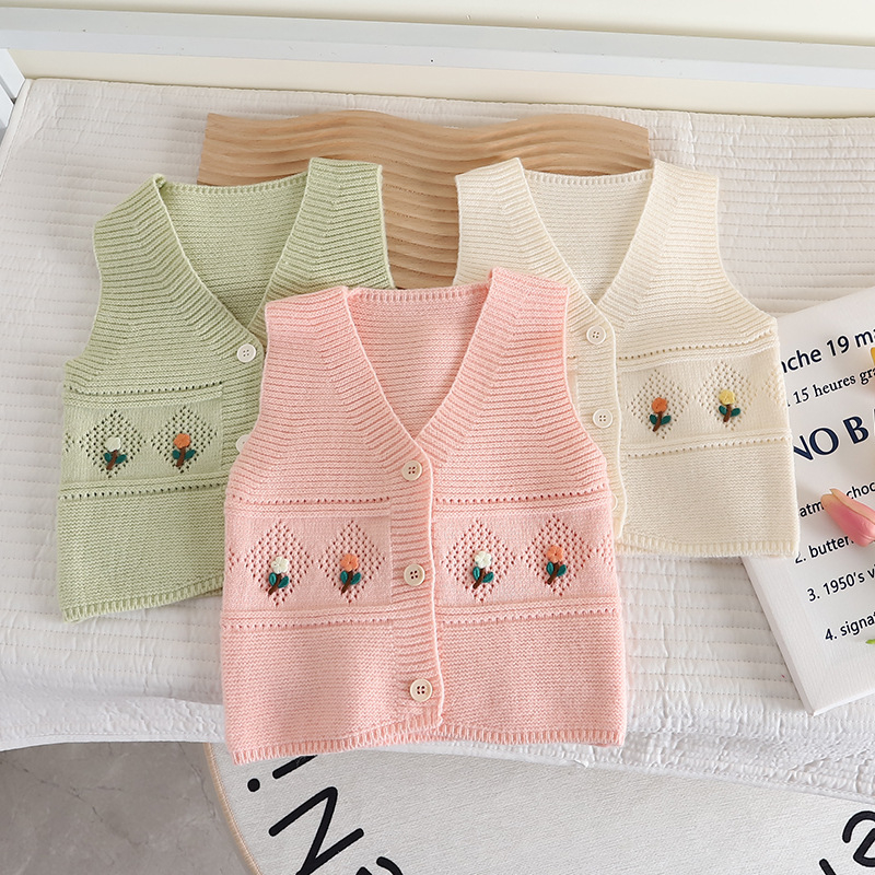 Áo Len Gile Cổ Tim Thêu Hoa MD1801 Cho Bé Gái - Jumping Beans Official Store