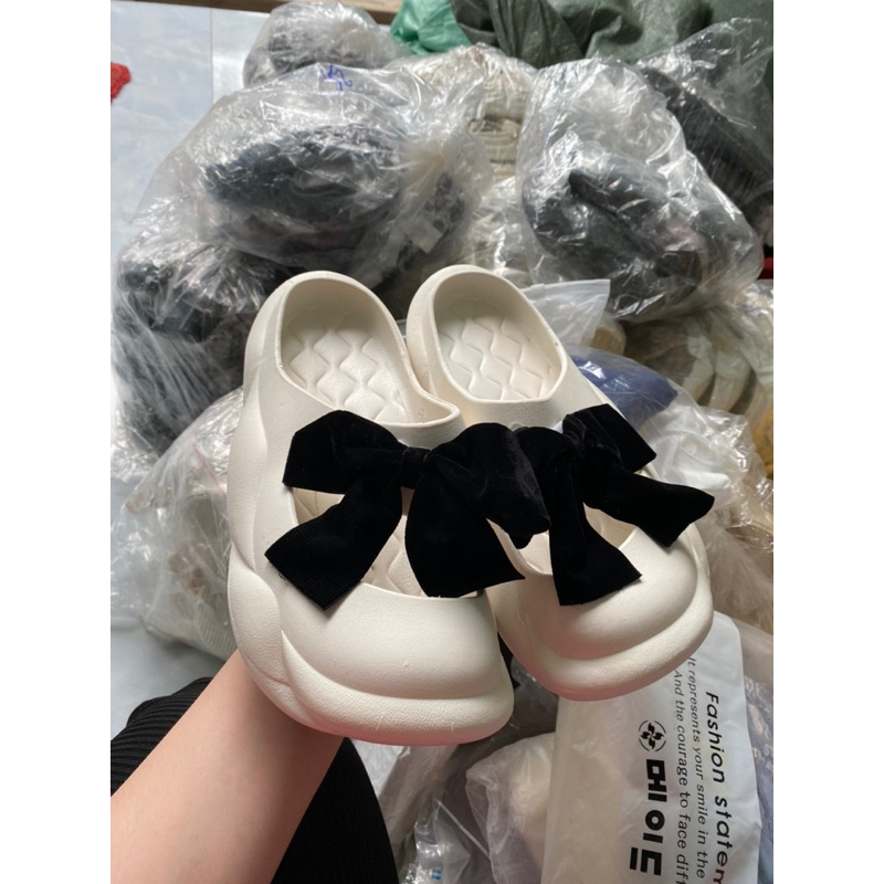 Dép nơ nhung siêu xinh size 38/39