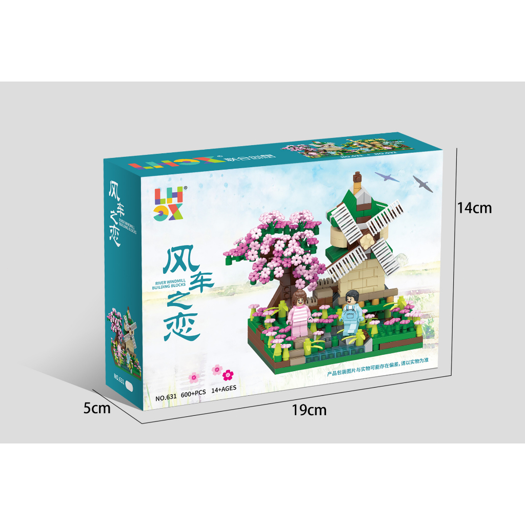 Đồ Chơi Lắp Ráp Mô Hình Nhà Cây Hoa Anh Đào Mini DIY Dành Cho Trẻ Em